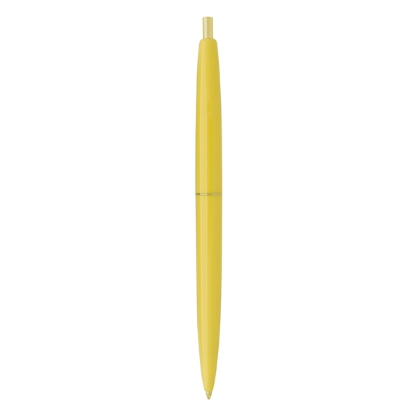 aerial view a yellow barrel & yellow cap gold trim pens, image 7 of 7