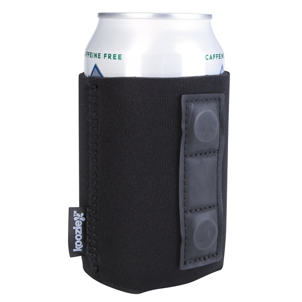 aerial view a black koozie(r) magnetic can cooler, image 6 of 6