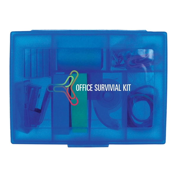 aerial view a trans blue desk in box container, image 2 of 3