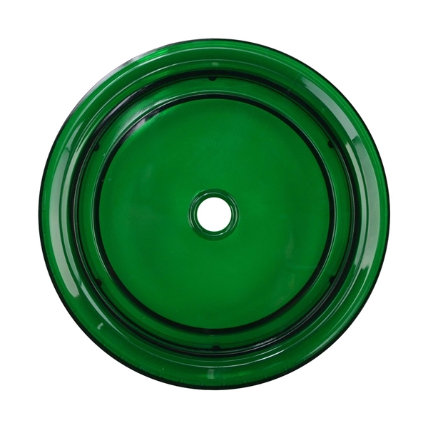 aerial view a green 16 oz bpa free freedom tumbler, image 5 of 5