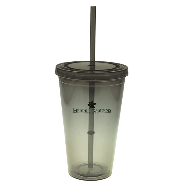 aerial view a smoke 16 oz bpa free freedom tumbler, image 3 of 4
