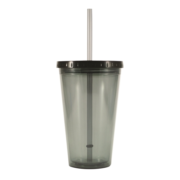 aerial view a smoke 16 oz bpa free freedom tumbler, image 4 of 4