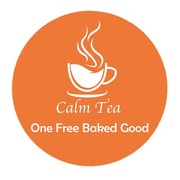 aerial view a orange 1.125 round junior plastic token, image 2 of 2