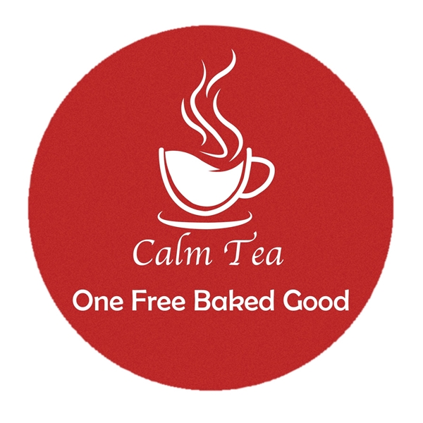 aerial view a red 1.125 round junior plastic token, image 2 of 2