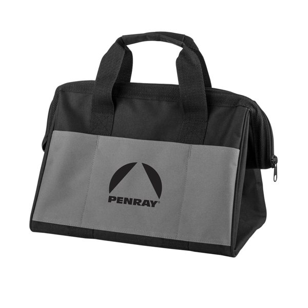 aerial view a gray durable fix - it tool storage bag, image 4 of 9