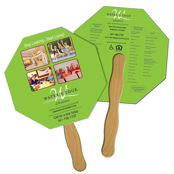 Stop Sign / Octagon Fast Hand Fan (2 Sides) - Paper Products