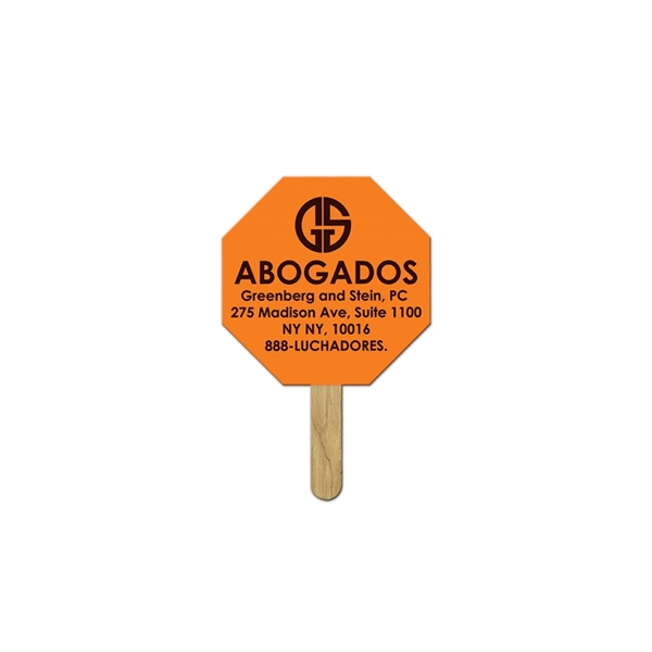 Stop Sign / Octagon Hand Fans Full Color (2 Sides) - Paper Products