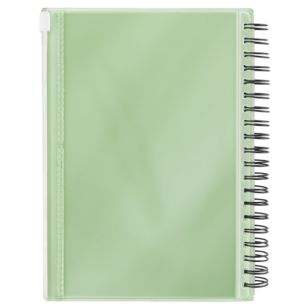 aerial view a lime green pocket buddy notebook, image 3 of 3