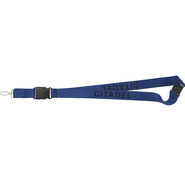 aerial view a dark blue hang in there lanyard, image 2 of 3