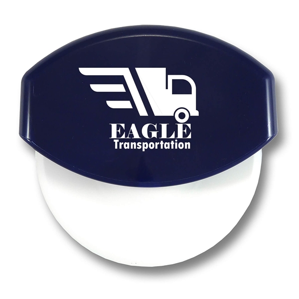 aerial view a reflex blue personalized pizza cutter, image 2 of 2