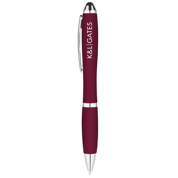 aerial view a red merlot curvy stylus twist pen - metallic, image 2 of 2