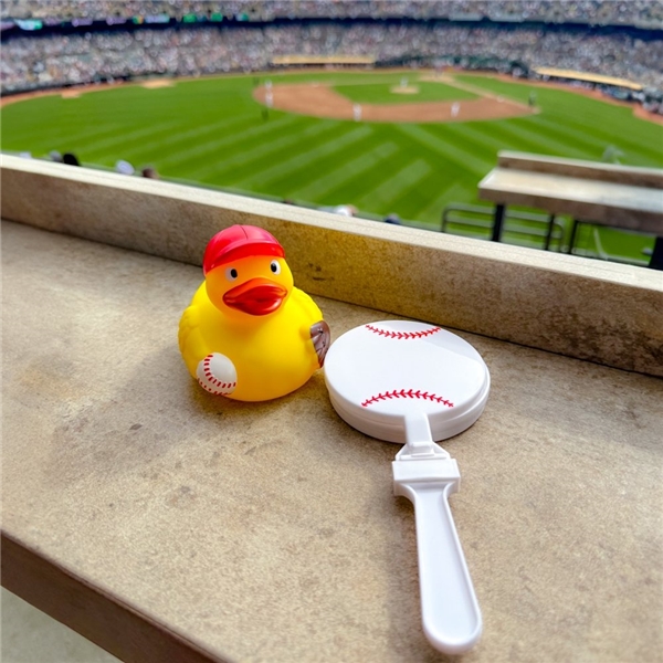 aerial view a group of baseball clapper noise maker, image 2 of 2