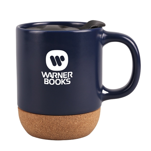 Promotional 12 oz Java Ceramic Mug With Cork Base