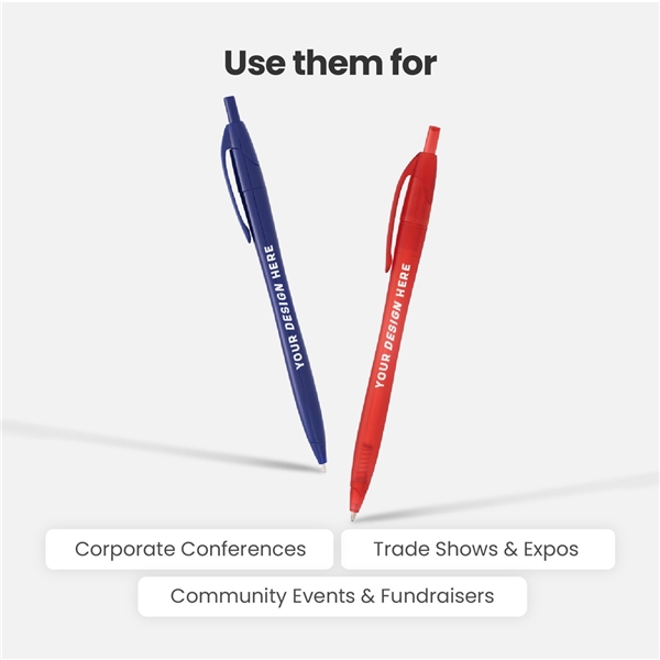 aerial view a group of cougar multi color click ballpoint pen, custom pens, image 2 of 5