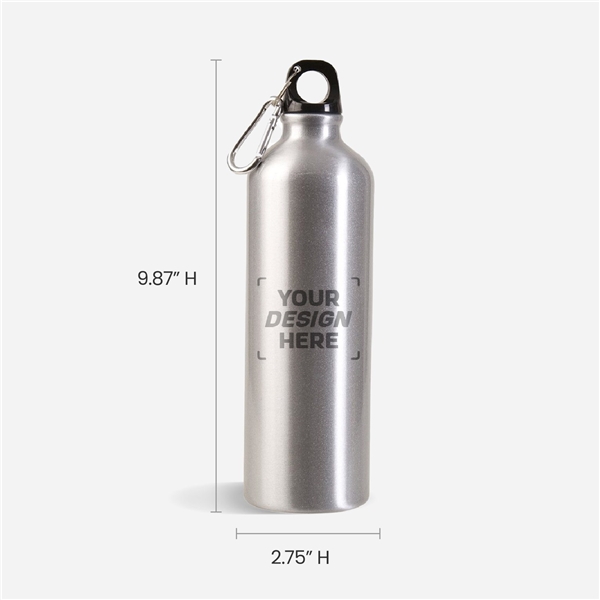 aerial view a group of 25 oz aluminum alpine sports bottle, image 6 of 6
