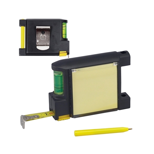 aerial view a black level notepad tape measure, image 2 of 2