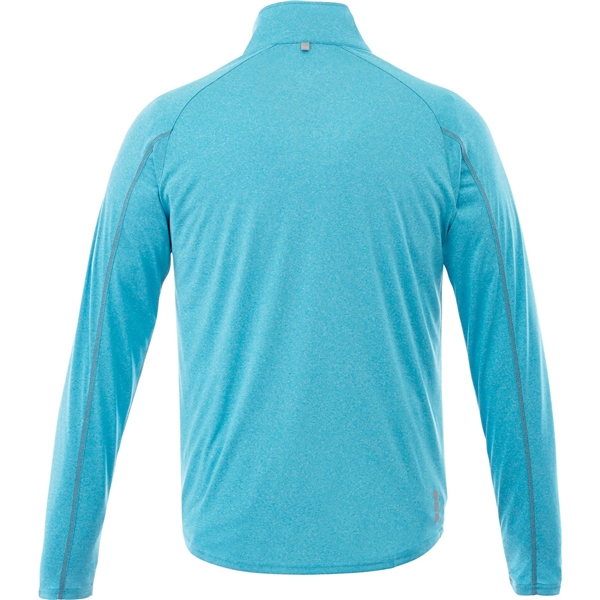 aerial view a aspen heather (430) mens taza performance knit quarter zip with thumb holes, image 3 of 3