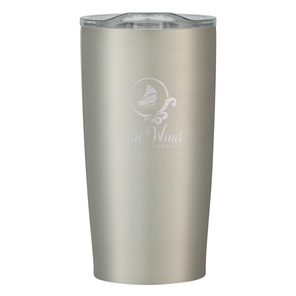 aerial view a silver with clear lid 20 oz himalayan tumbler, image 3 of 6
