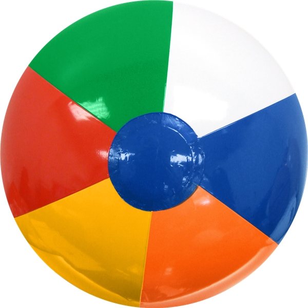 6 Multi - Colored Beach Ball