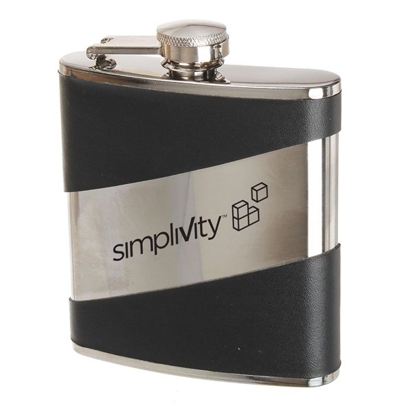 3 3/4 x 4 x 3/4 6 oz Stainless Steel Flask