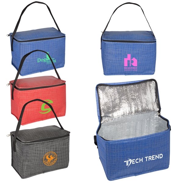 6 Pack Tonal Non - Woven Cooler Bag