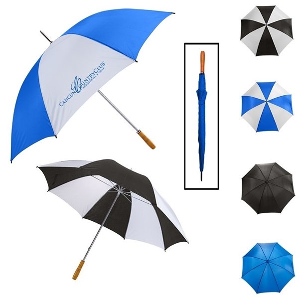 60 Jumbo Wooden Handle Golf Umbrella