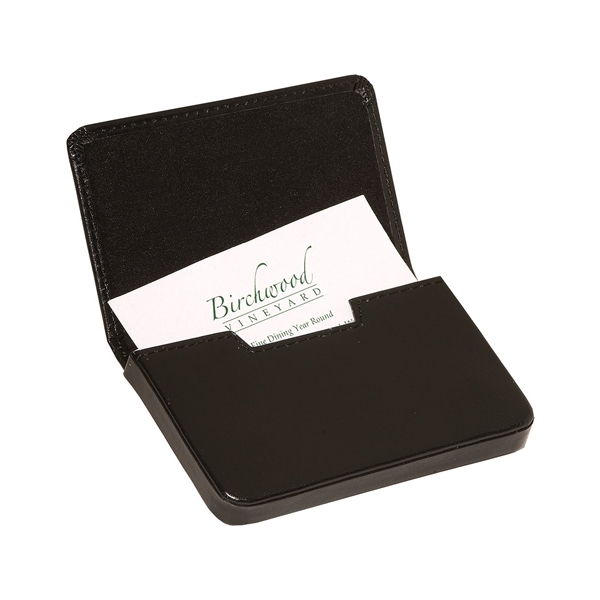 aerial view a black soho(tm) magnetic business card case holder, image 4 of 4