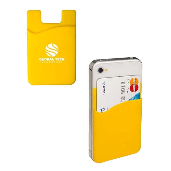 merfolk card sleeves Blank Silicone Card Holder with Sticky Back Grey main image 1