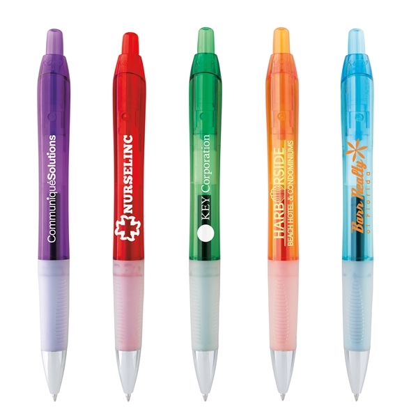 Promotional Bic Intensity Clic Ballpoint Pen With Black Gel Ink Multiple Barrel Color Choices