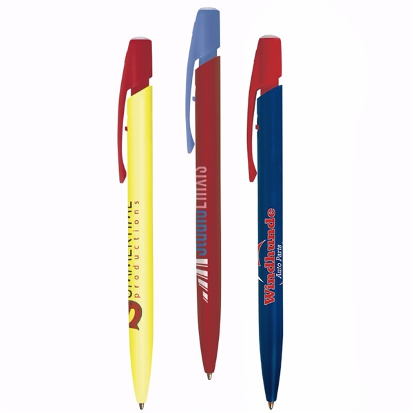 Promotional Media Clic(TM) Plastic Retractable Pen - Multi Ink Choice