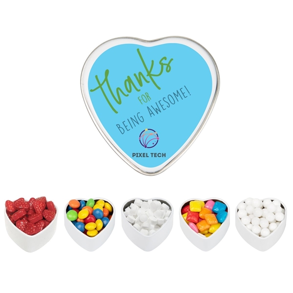 Promotional Heart Tin Candy