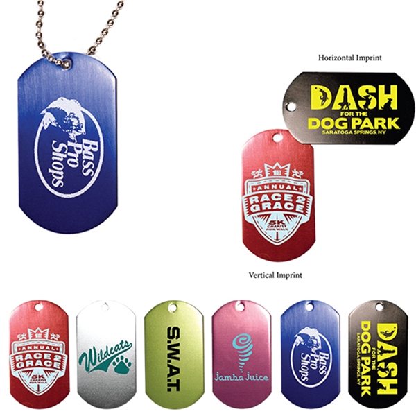 Promotional Dog Tag with 4 1/2 Ball Chain