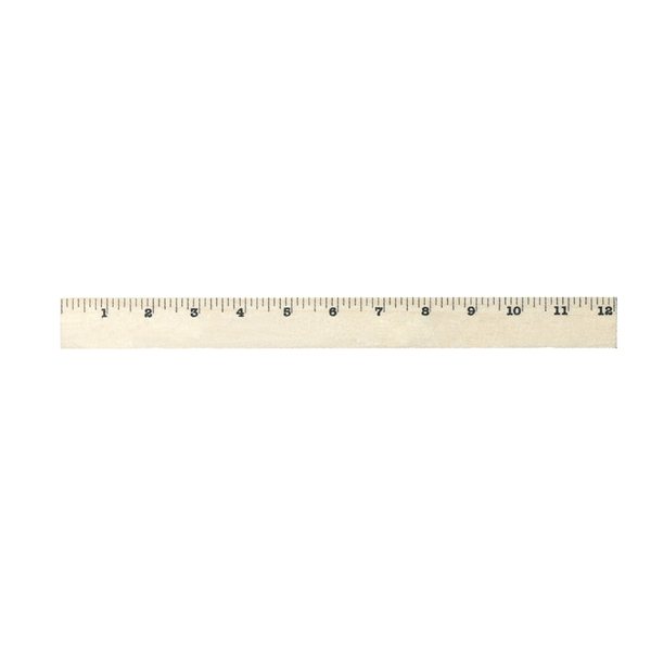 Promotional School BusSafety U Color Rulers - Natural wood finish