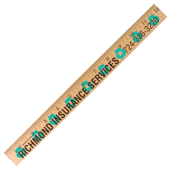 Promotional Recycling Background Rulers - Clear Lacquer Finish