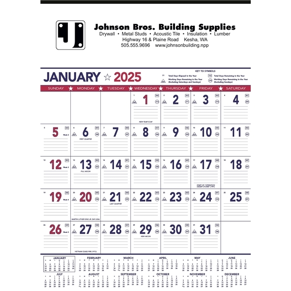 Promotional Patriotic Contractor Memo 13- Sheet - Triumph(R) Calendars