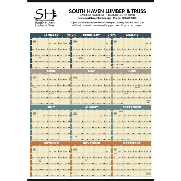 Promotional Time Management Span - A - Year (Non - Laminated) - Triumph(R) Calendars