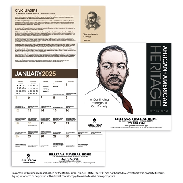 Promotional African - American Heritage Dr. M Luther King, Jr. - Triumph(R) Calendars