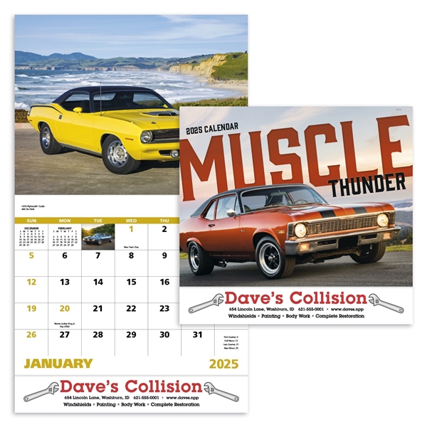 Promotional Muscle Thunder - Stapled - Good Value Calendars(R)