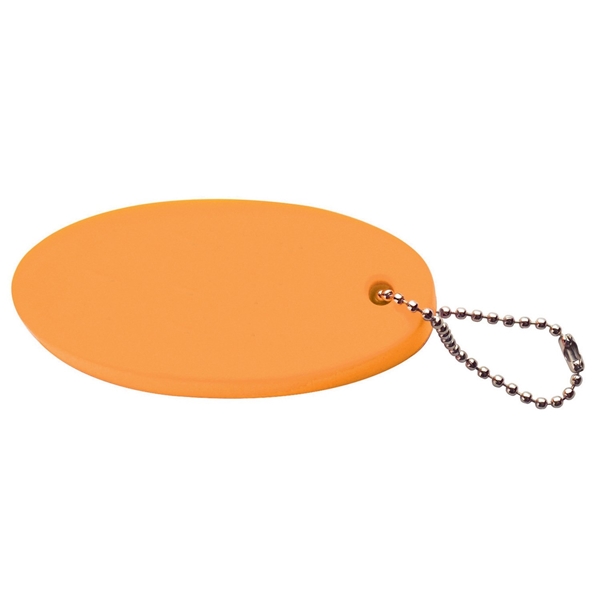 aerial view a neon orange floater key chain, image 2 of 2