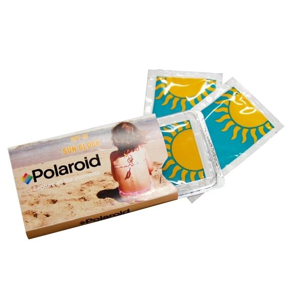 Promotional Sunscreen Packets SPF30 in Sleeve