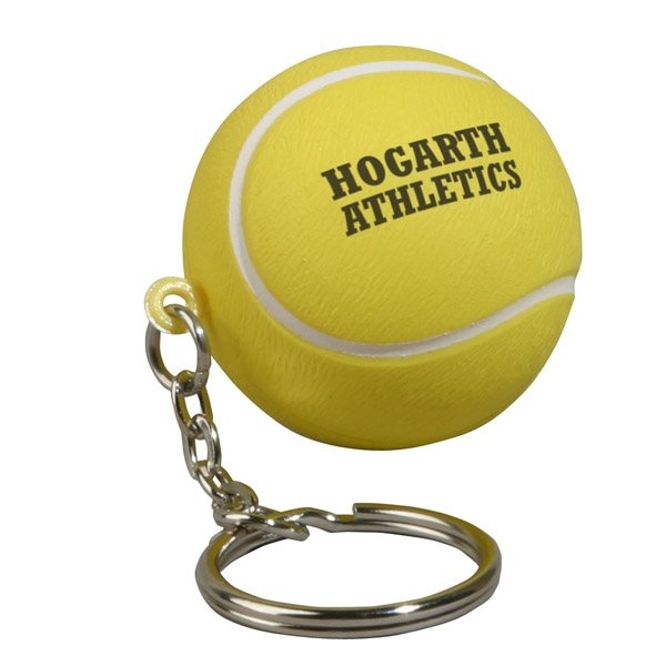 Promotional Tennis Ball Key Chain - Stress Relievers