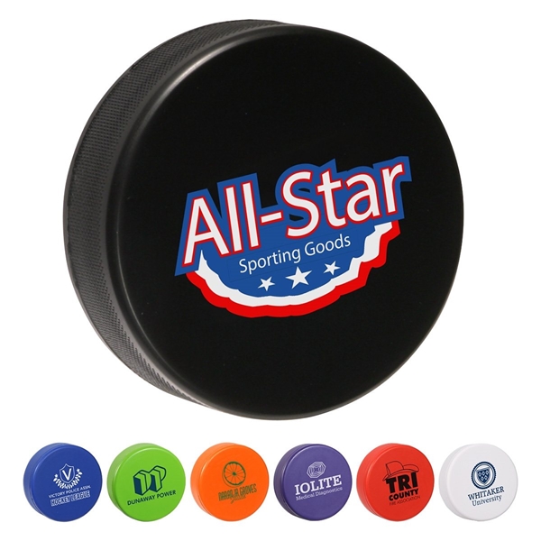 Promotional Hockey Puck Stress Reliever