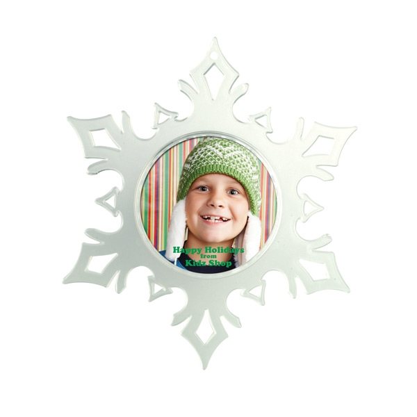 Promotional Snap - In Snowflake Picture Ornament Flare Tips