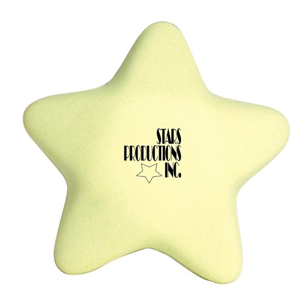 Promotional Glow In The Dark Star Squeezie - Stress reliever