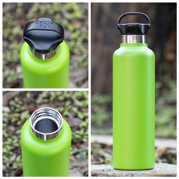 aerial view a group of 24 oz h2go ascent - powder - matte lime, image 2 of 2