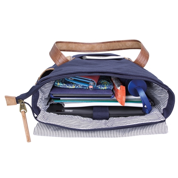 aerial view a navy kapston(r) san marco backpack, image 6 of 8