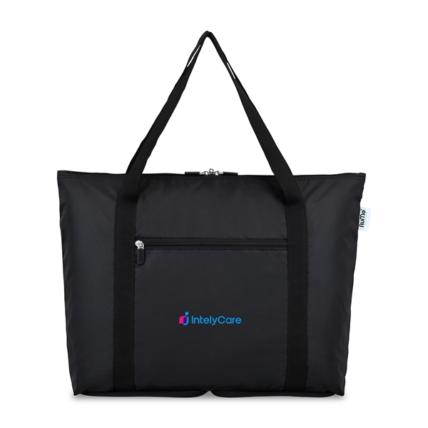 Promotional RuMe® Recycled Ripstop rPET cFold Travel Tote Black