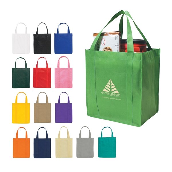 Promotional Polypropylene Non - Woven Shopper Tote Bag - 13 x 15