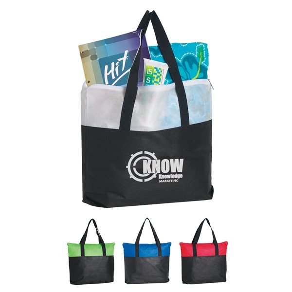 Promotional Non - Woven Zippered Tote Bag
