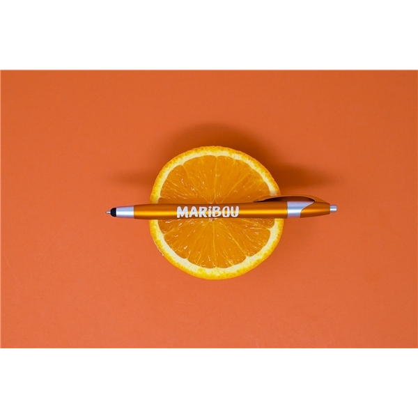 aerial view a burnt orange with blue ink javelina javelin stylus pen - metallic, image 4 of 5